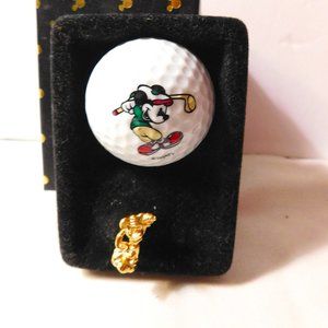 Vintage Club de Golf Mickey Mouse Golf Ball and Tie Tack Pin